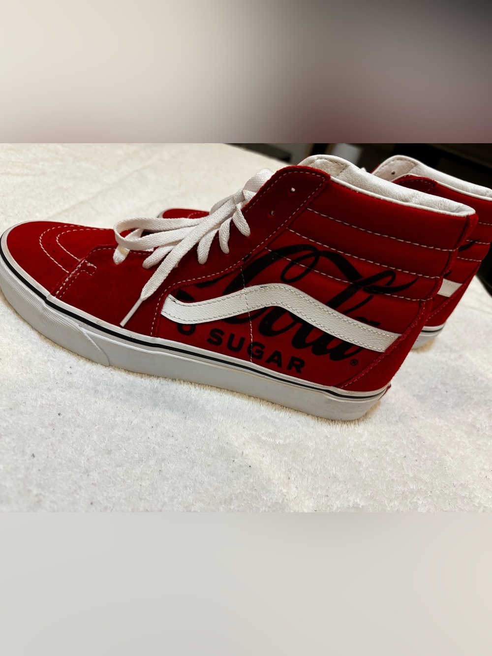 Vans Sk8-Hi 38 Factory Coca Cola Zero - Custom Men Size 10.5 Women 12 - Box 69